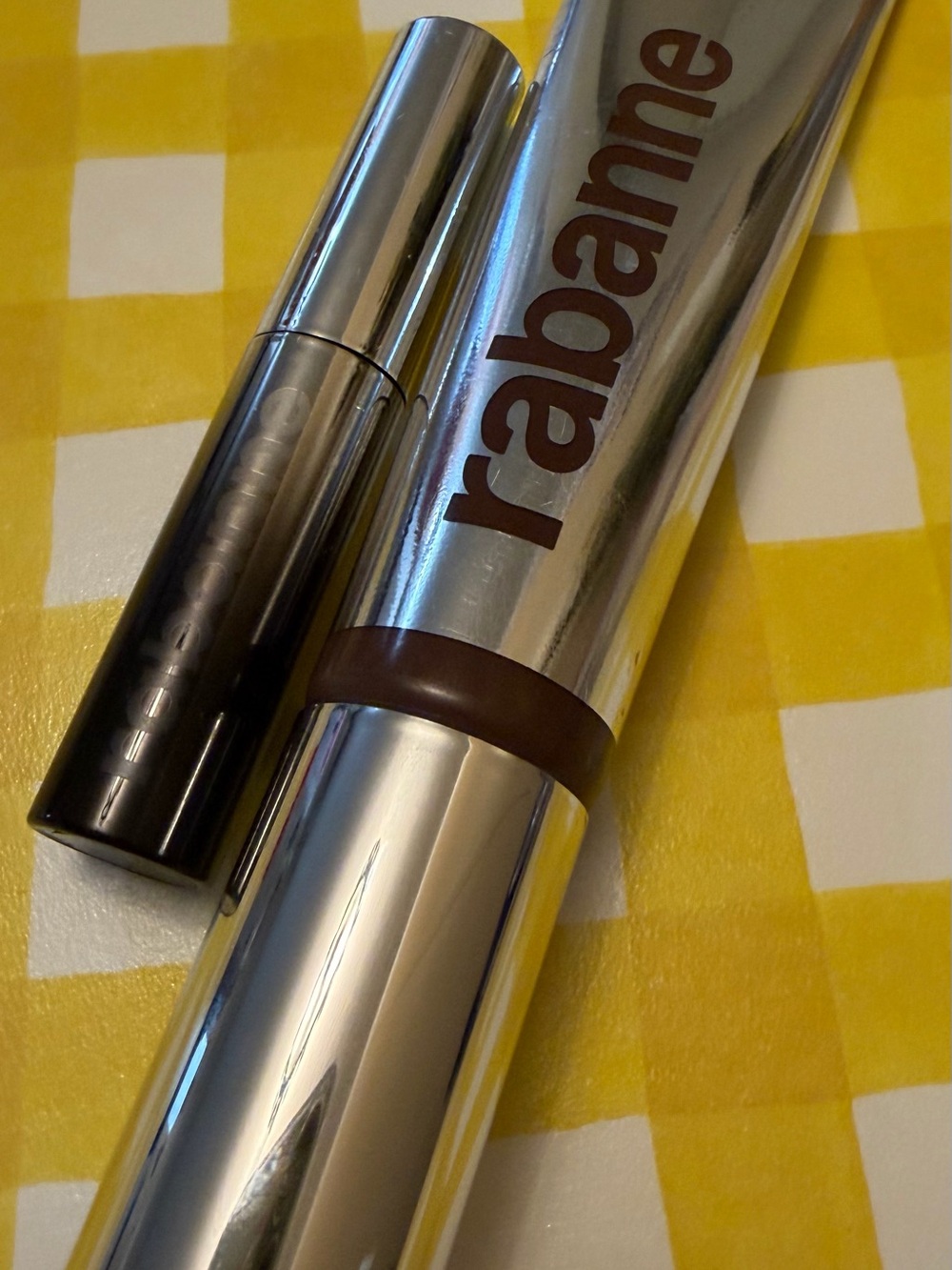 Rabanne foundation and mascara